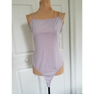Sage The Label Women's Bodysuit Twist Back Adjustable Straps Lavender Sz XS